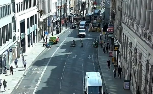 CCTV image of lime bike rider
