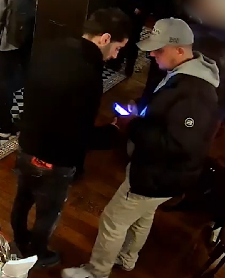 Bag theft CCTV screenshot