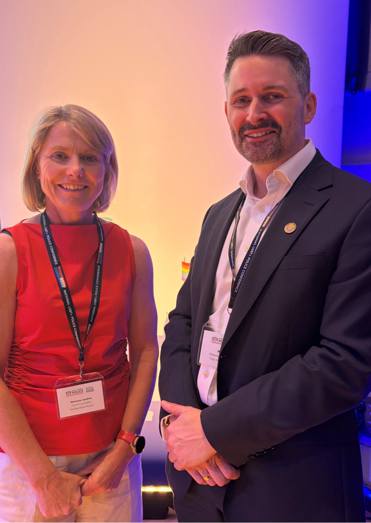 Chief Constable Vanessa Jardine and Nik Adams