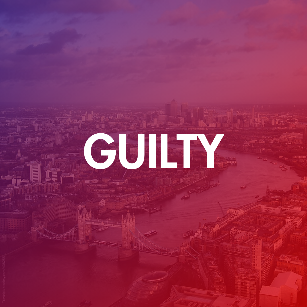 Guilty square card