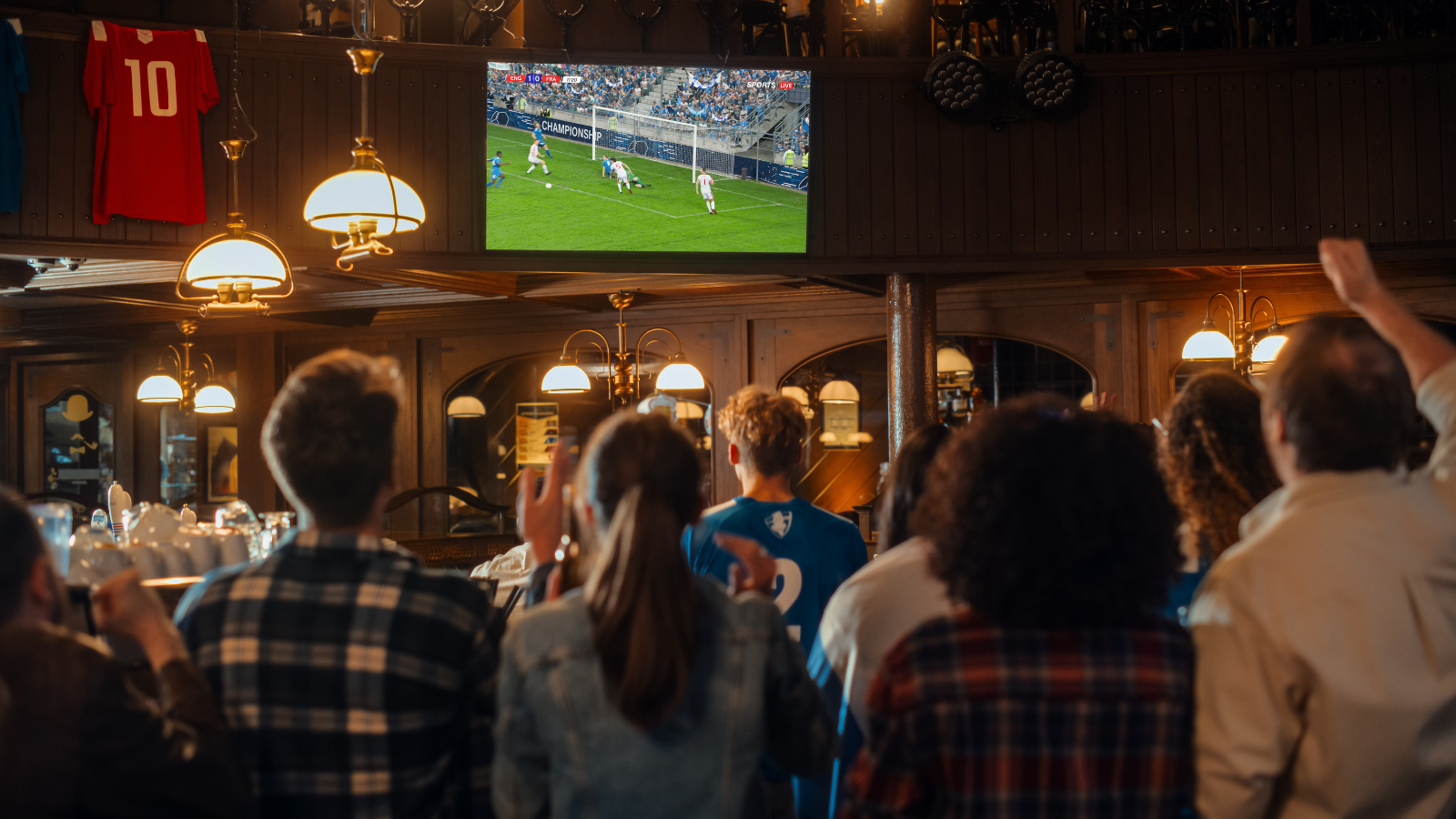 People watching football stock image 2