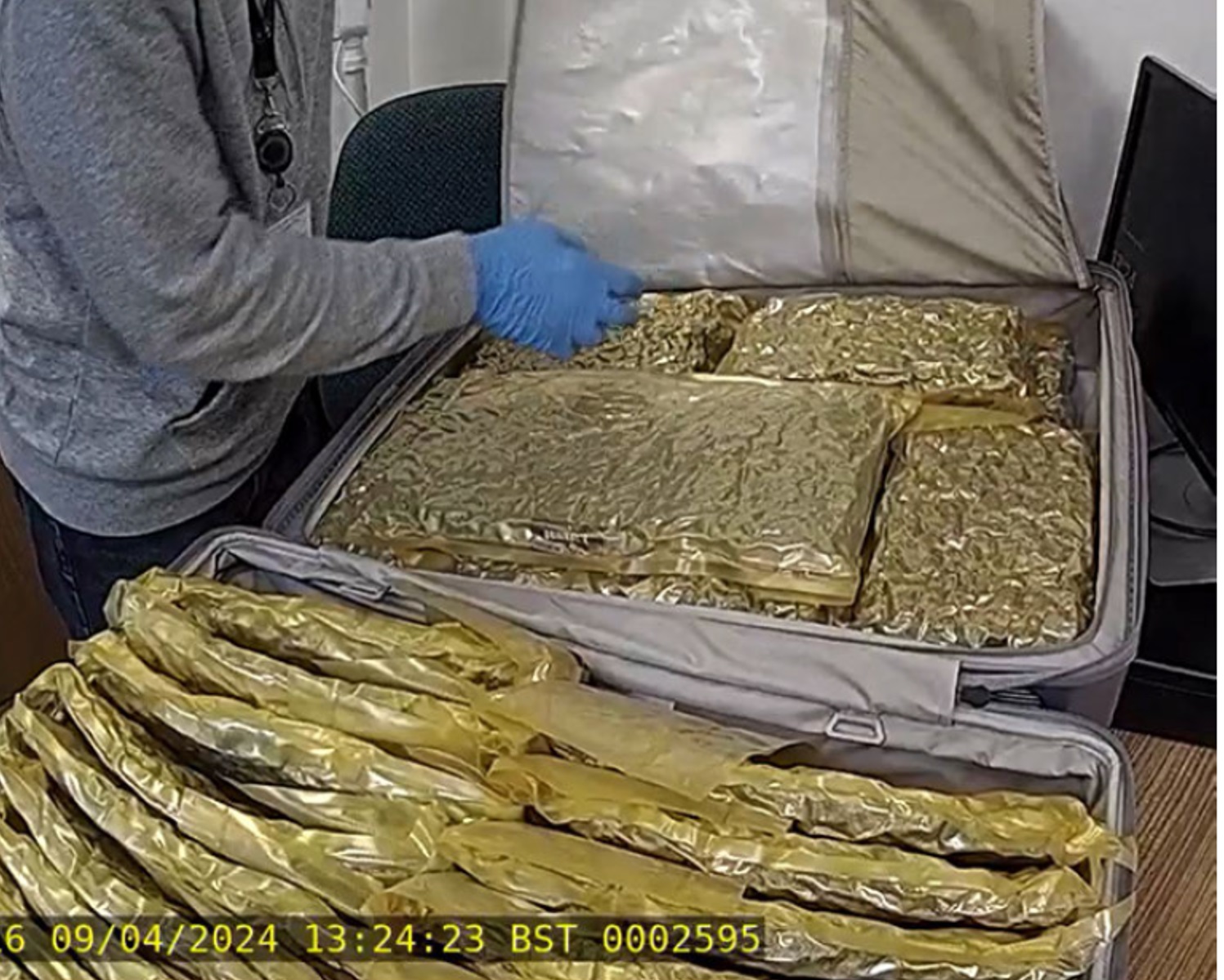 Suitcase of cannabis
