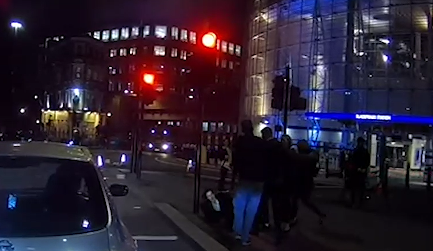 Screenshot of dashcam footage