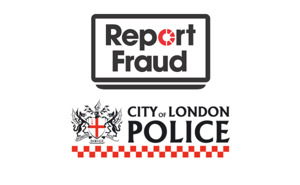 Report Fraud and CoLP logos